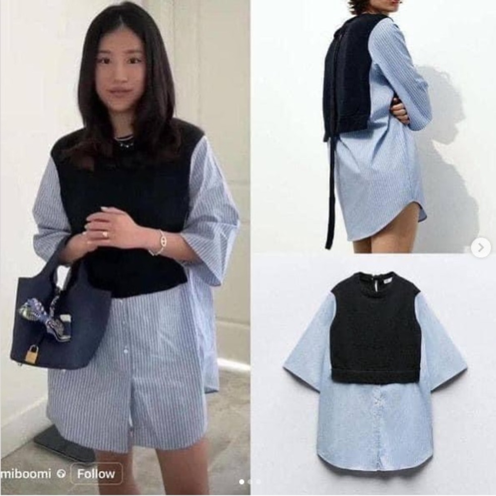 ZARA Bloggers Fav Combination Sweater Shirt